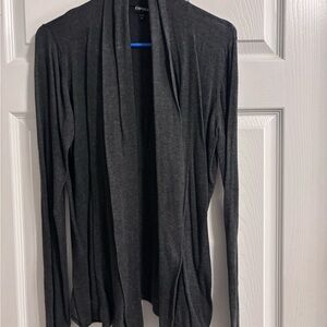 Express Charcoal Open Front Cardigan